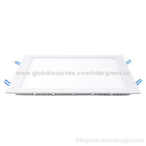 24W Ultra-slim Square LED Panel Downlight with 2835 SMD, CE, RoHS, FCC Marks, 3-year Warranty